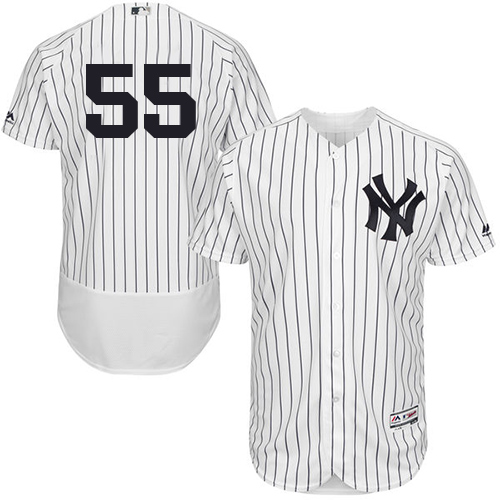 Yankees #55 Sonny Gray White Strip Flexbase Authentic Collection Stitched MLB Jersey